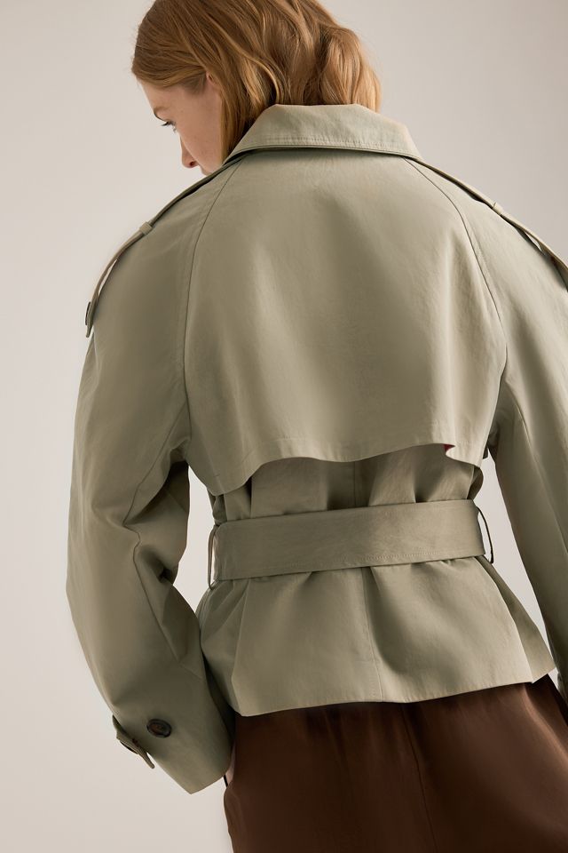 By Anthropologie Lottie Cropped Trenchcoat #6