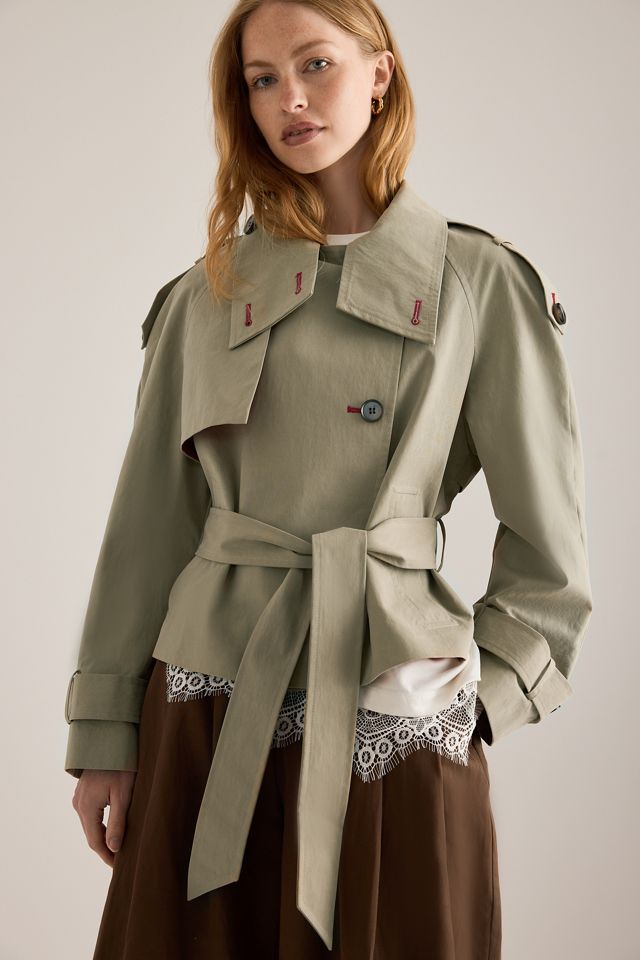 By Anthropologie Lottie Cropped Trenchcoat #1