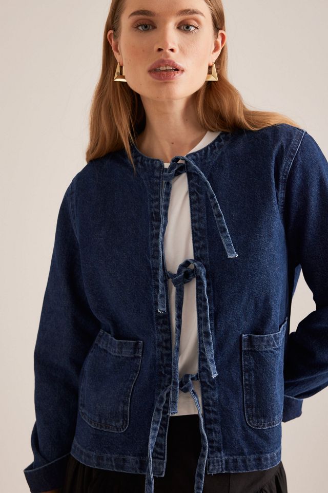 Giacca in Denim con Fiocco sul Davanti Arlington di Nobody's Child #2