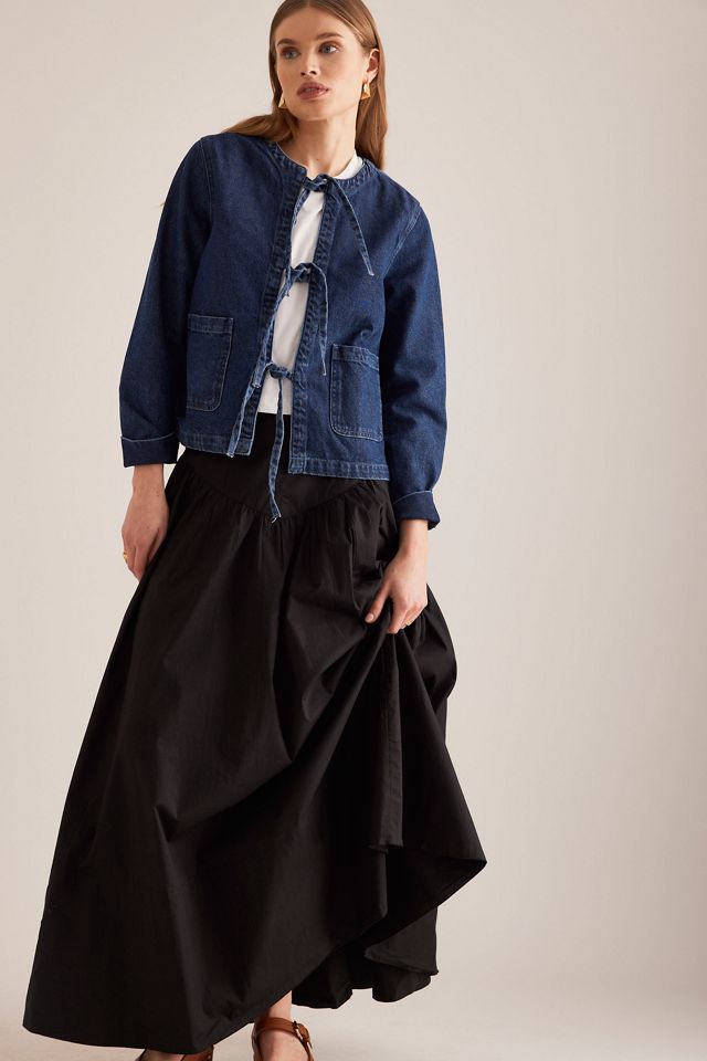 Giacca in Denim con Fiocco sul Davanti Arlington di Nobody's Child #3