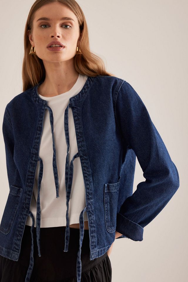 Giacca in Denim con Fiocco sul Davanti Arlington di Nobody's Child #4