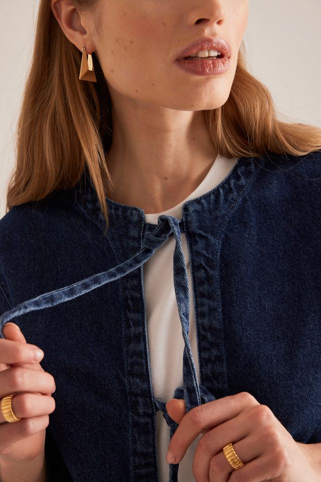 Giacca in Denim con Fiocco sul Davanti Arlington di Nobody's Child #5