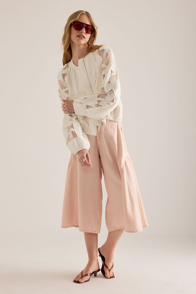 By Anthropologie Floral Embroidered Bomber Jacket #2