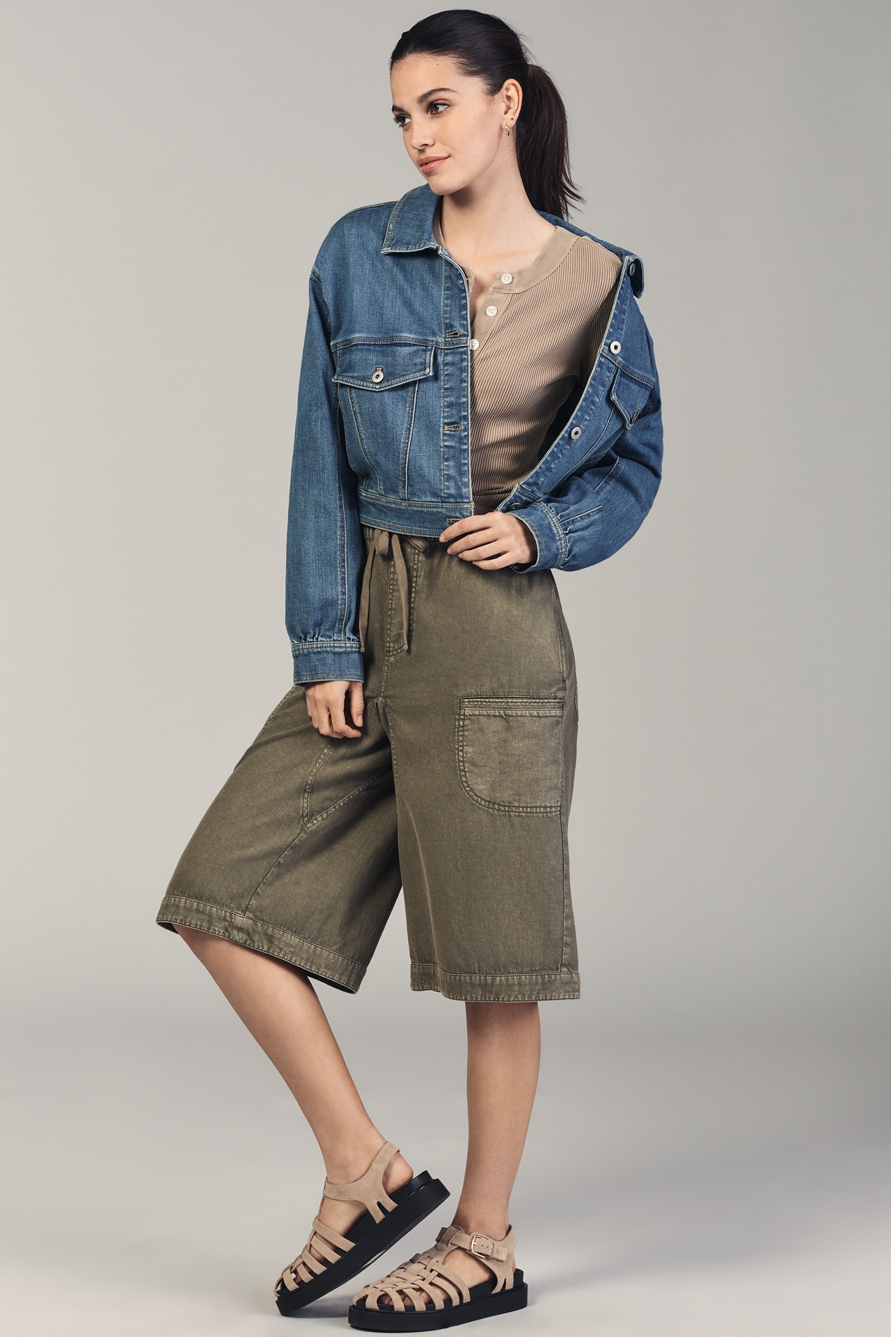 The Weston Denim Boyfriend Jacket by Pilcro: Crop Edition