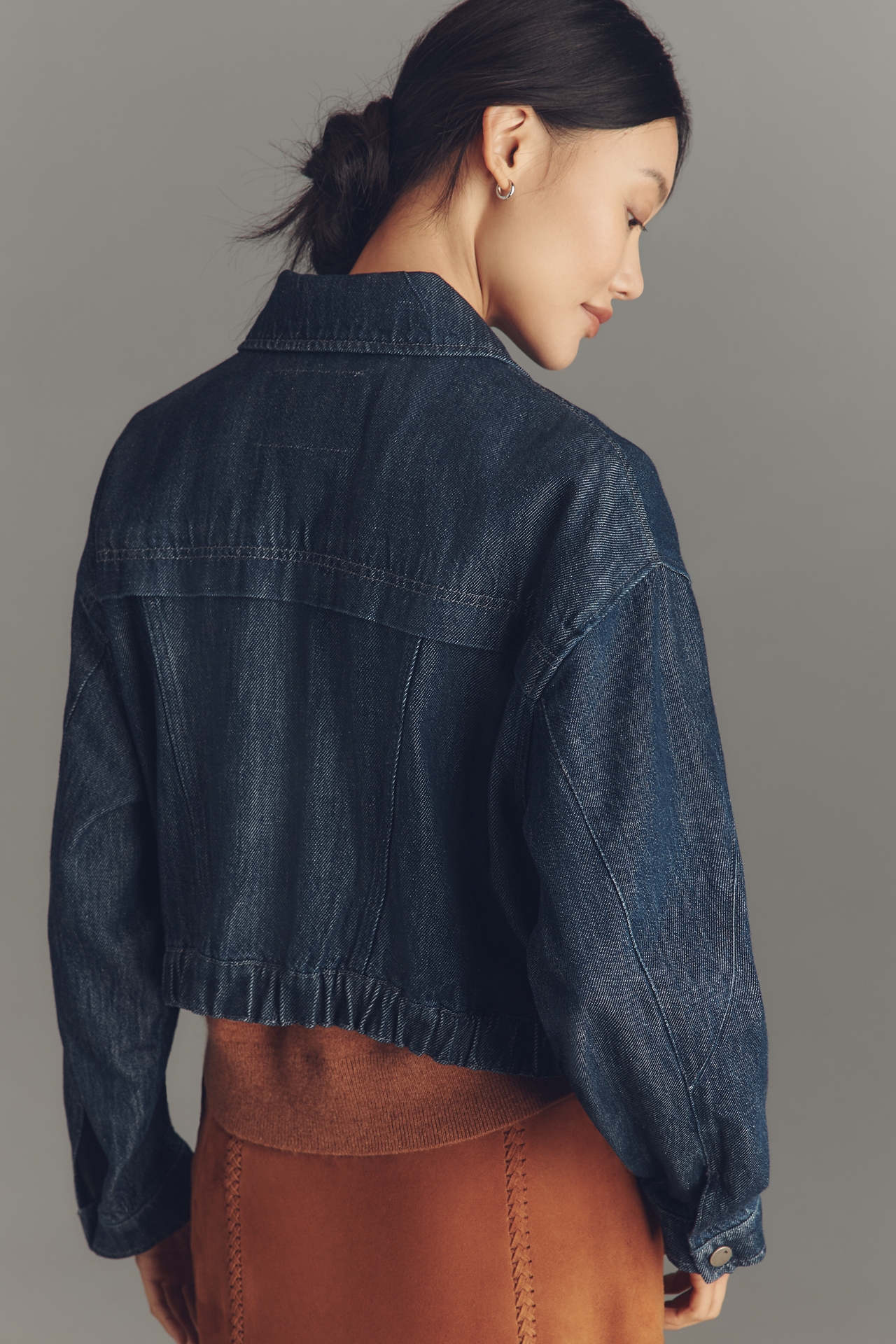 Pilcro Super-Soft Denim Moto Jacket