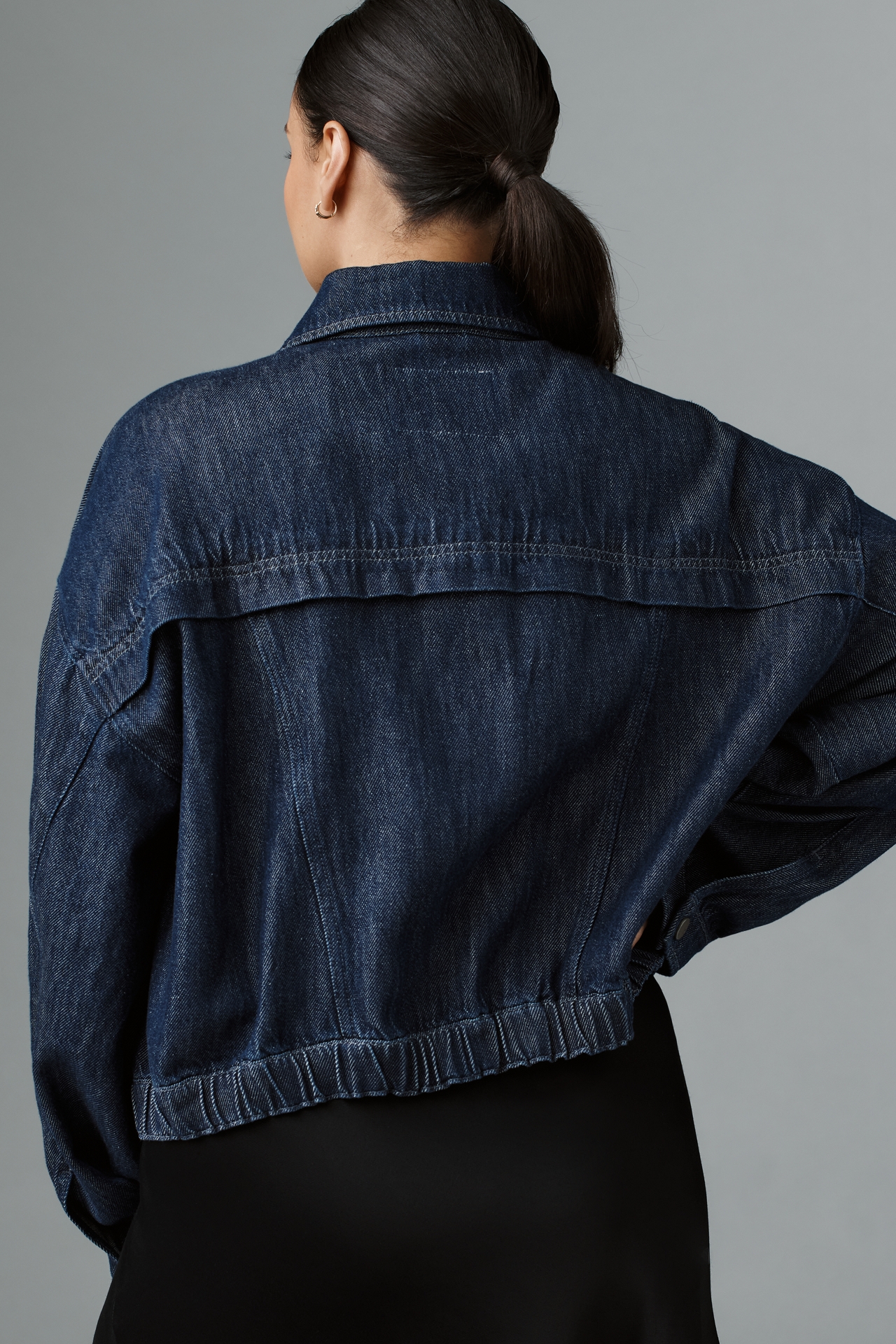 Pilcro Super-Soft Denim Moto Jacket