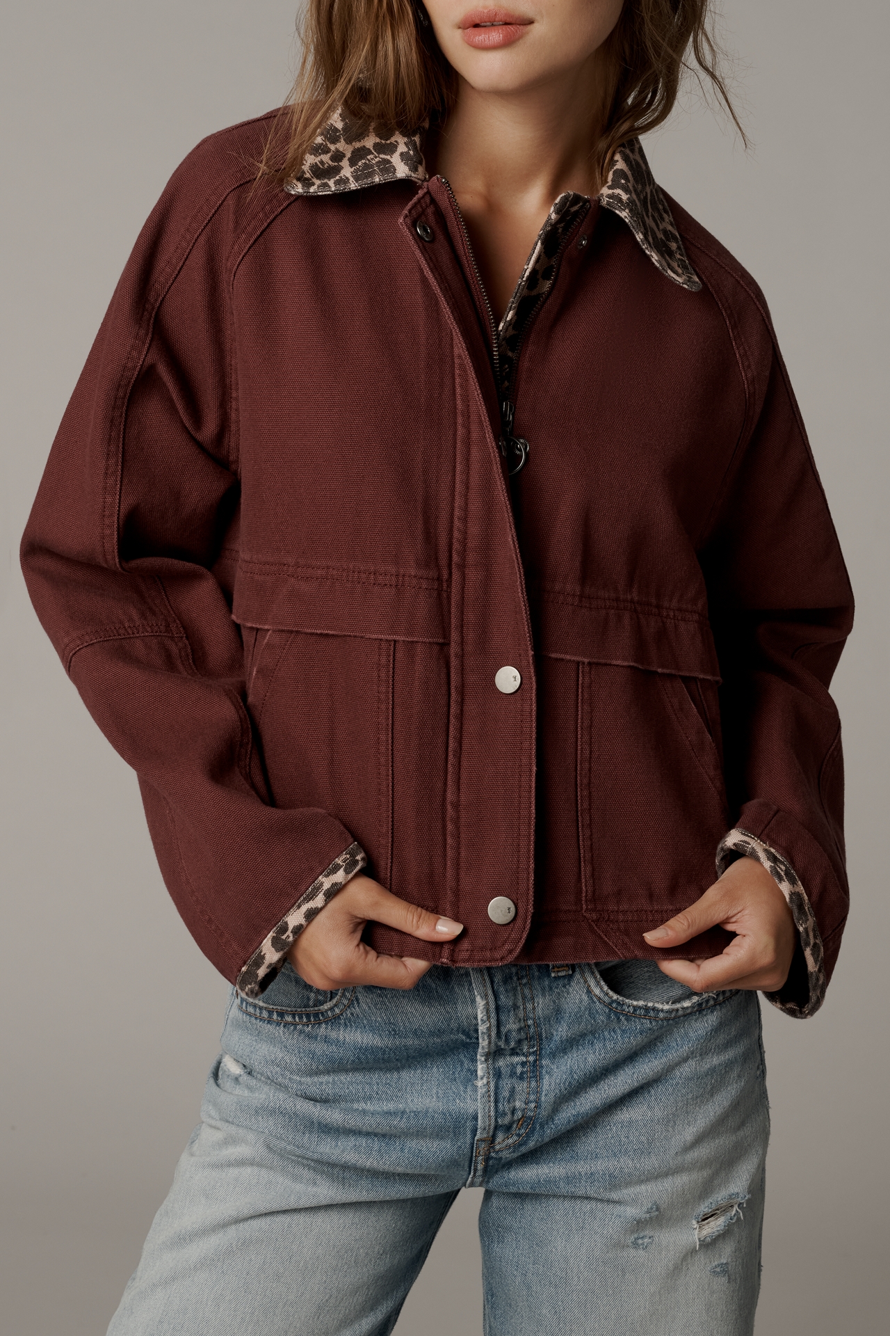 The Lexie Cropped Workwear Jacket by Pilcro