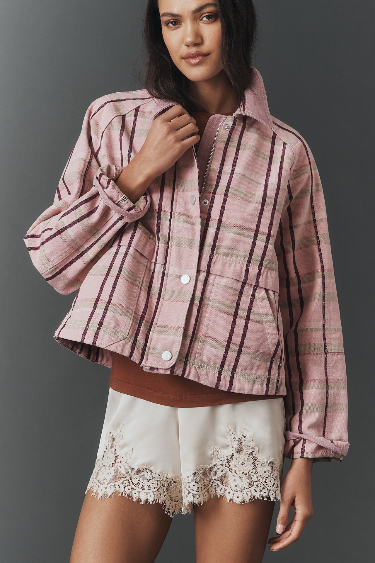 The Lexie Cropped Workwear Jacket by Pilcro