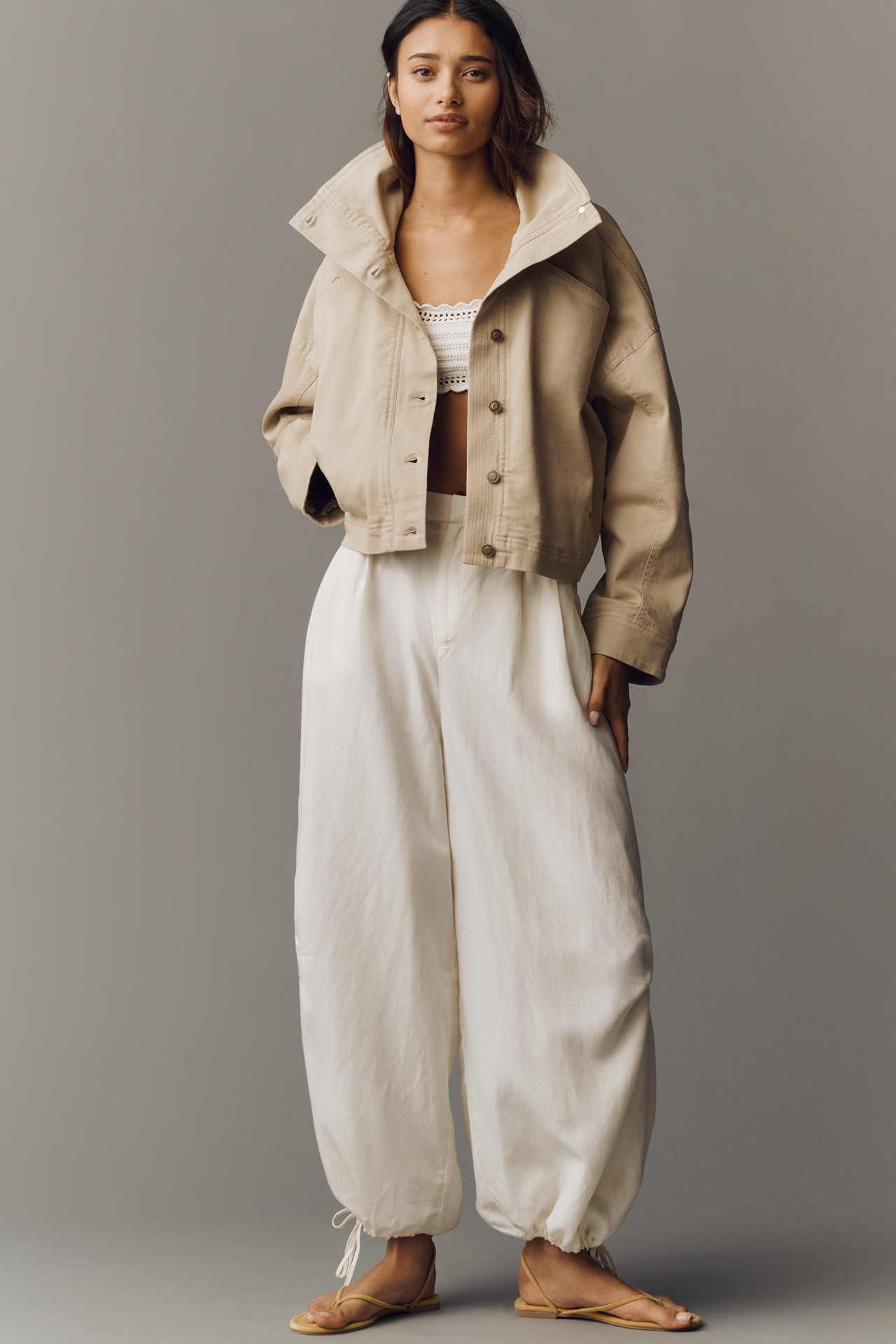 By Anthropologie Funnel-Neck Utility Jacket