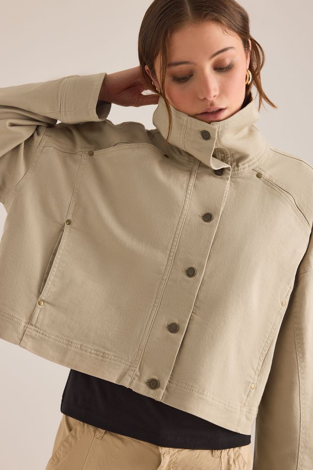 By Anthropologie Funnel-Neck Utility Jacket #8