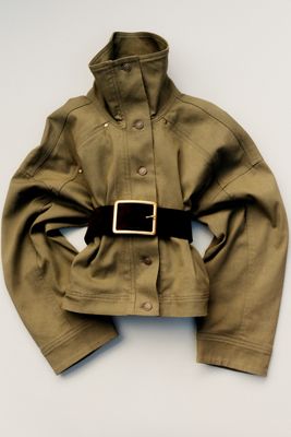 By Anthropologie Moira Funnel-Neck Utility Jacket