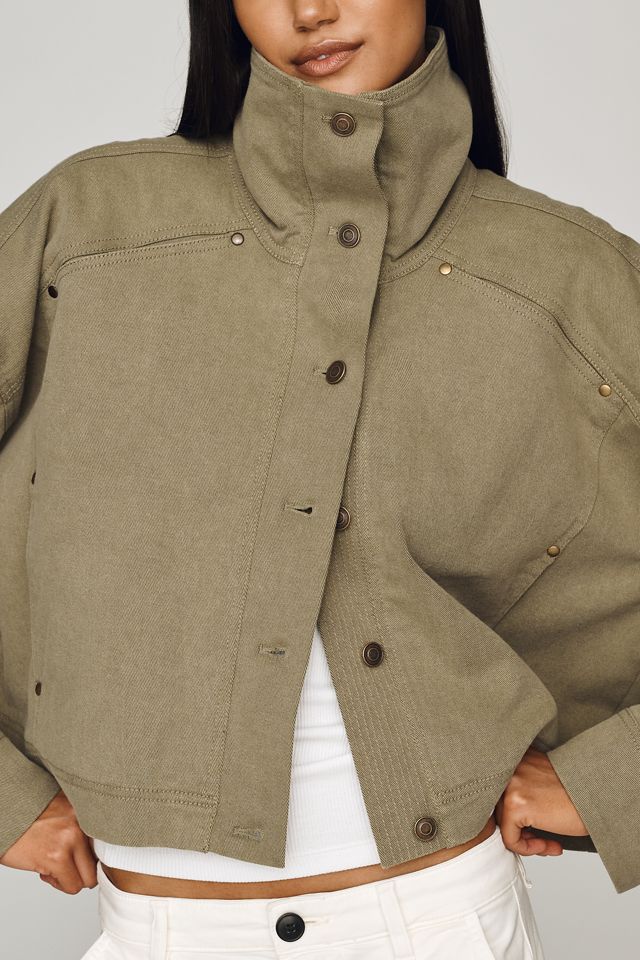 By Anthropologie Moira Funnel-Neck Utility Jacket #1