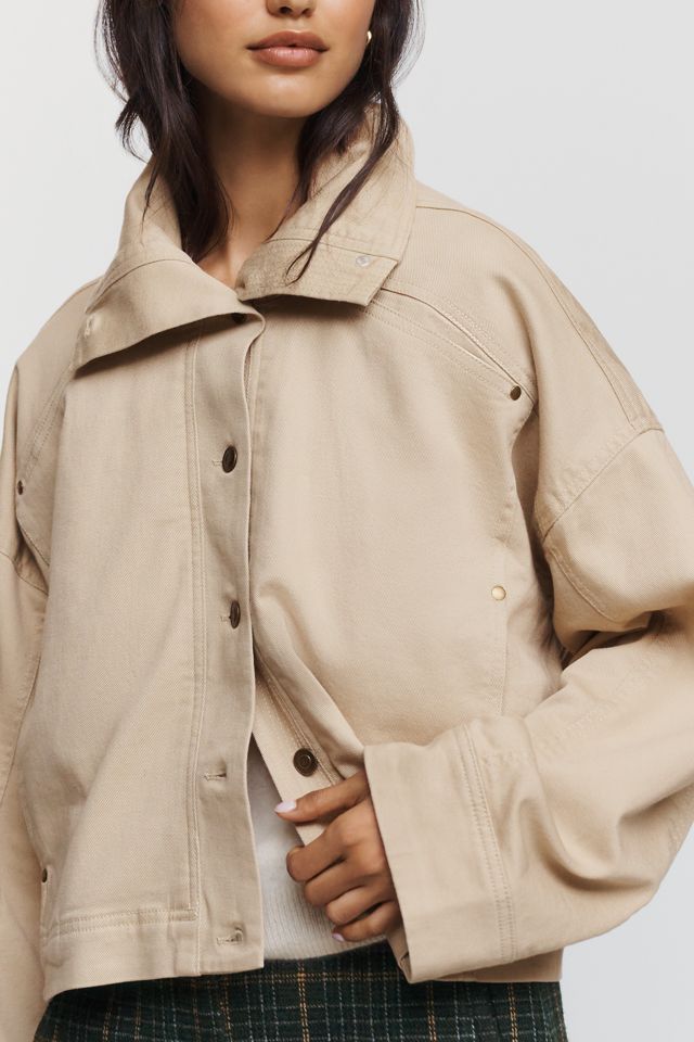 By Anthropologie Moira Funnel Neck Utility Jacket #1