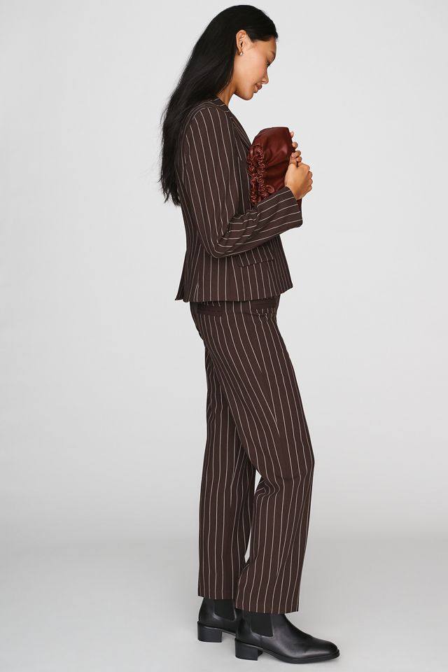Maeve 90s Slim Suit Pinstriped Blazer #2