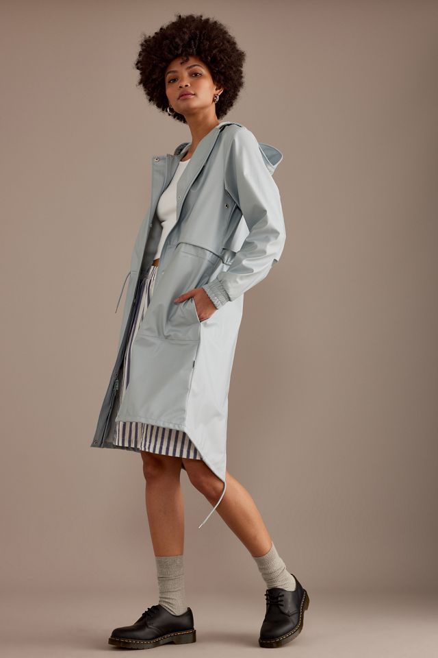 Rains Lange Jacke mit Kapuze #2