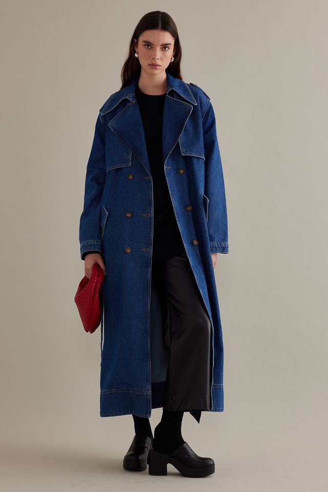 Msgm denim trench coat sale