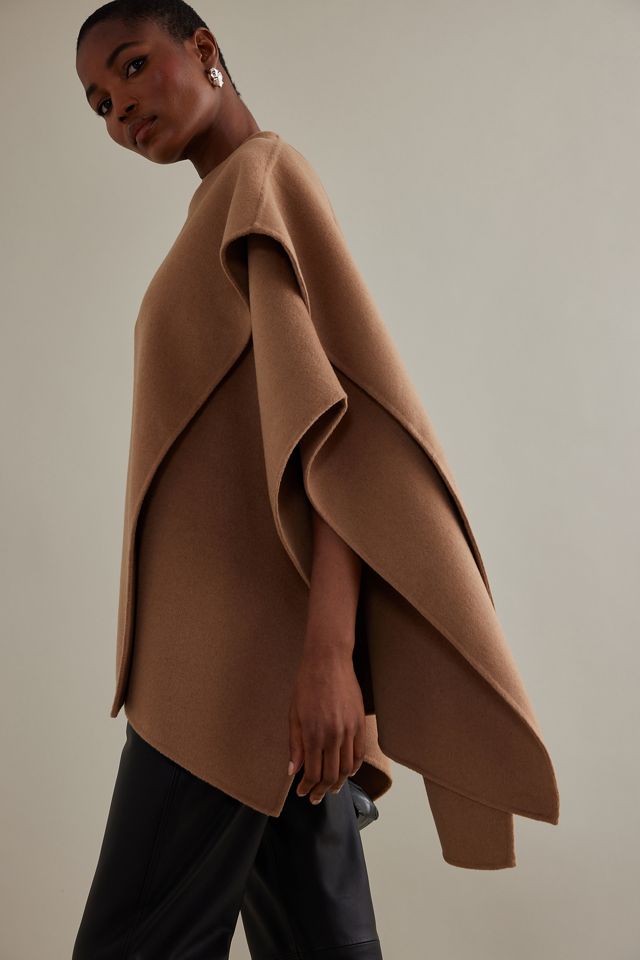 ALIGNE Journey Recycled Wool-Blend Wrap Cape #3