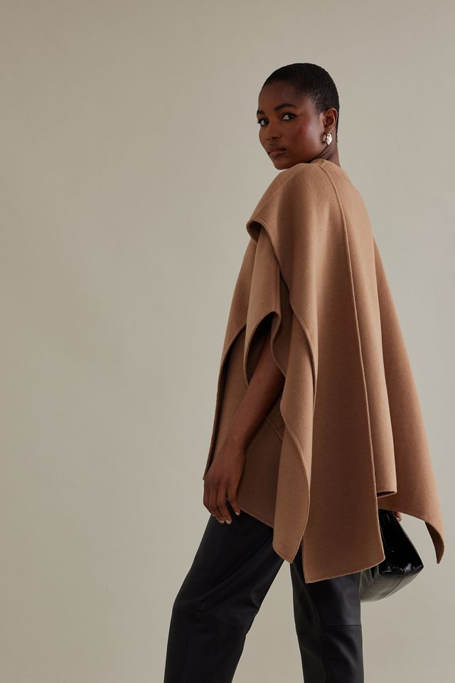 ALIGNE Journey Recycled Wool-Blend Wrap Cape #1