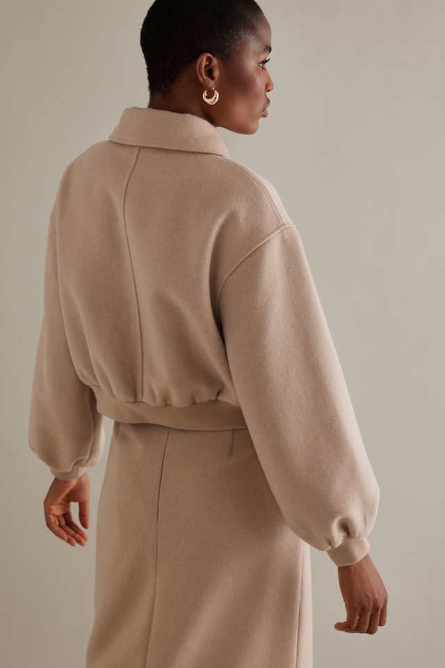 ALIGNE Konnie Cropped Collared Bomber Jacket | Anthropologie UK