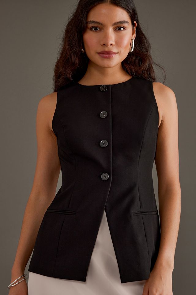 ALIGNE Leo Round-Neck Longline Waistcoat #2