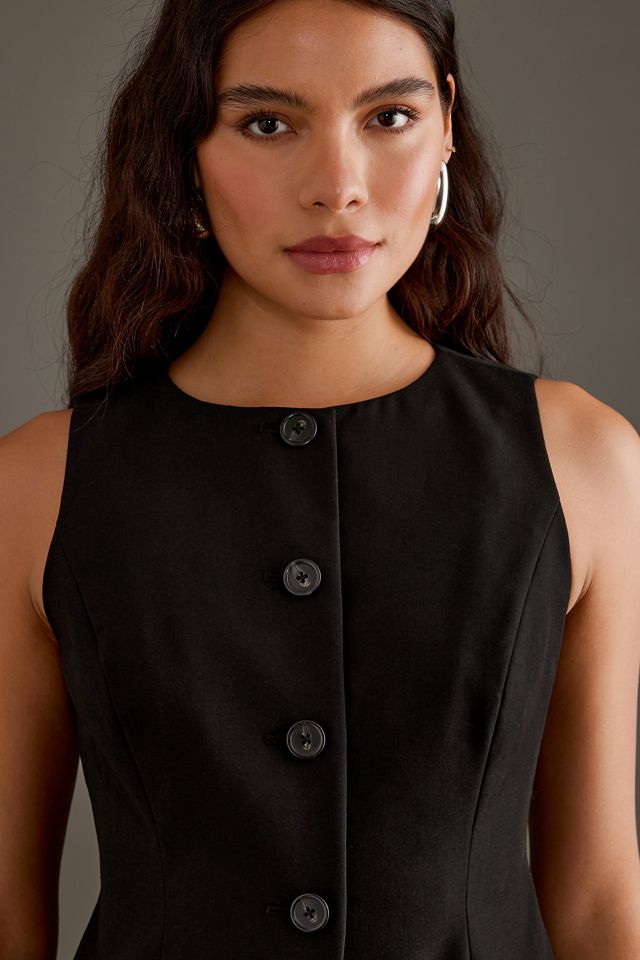ALIGNE Leo Round-Neck Longline Waistcoat #4