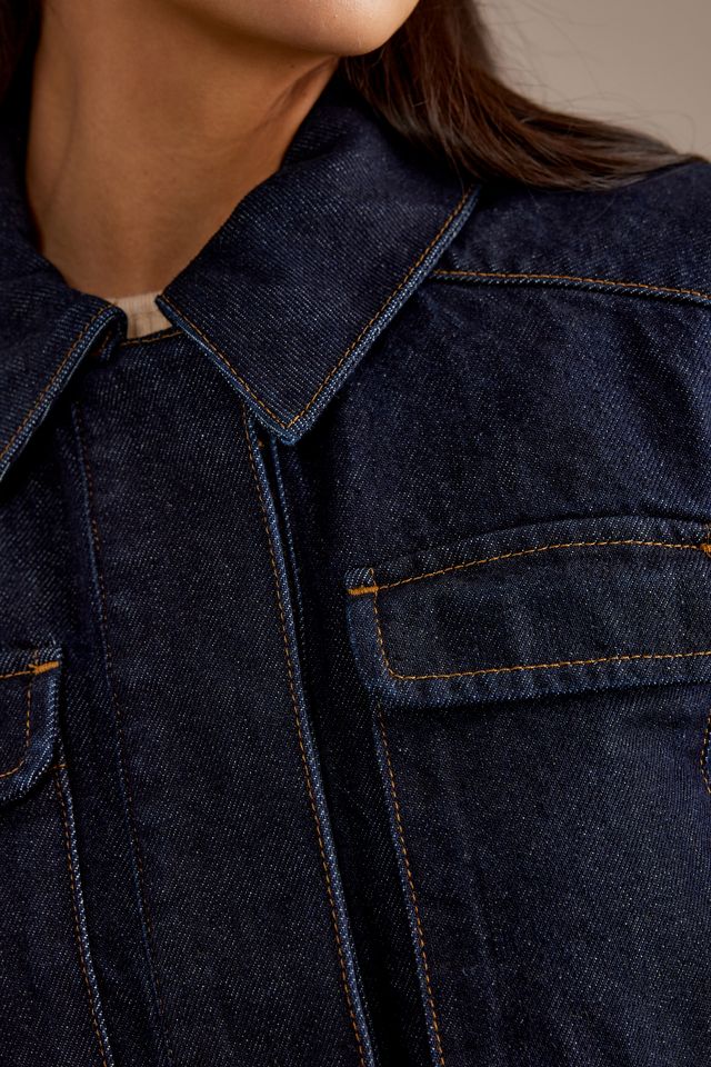 Veste longue en denim style militaire Myles ALIGNE #4