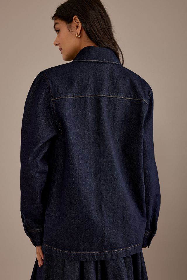 Veste longue en denim style militaire Myles ALIGNE #5