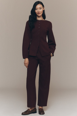 Aligne Bonnie Ponte Blazer In Red