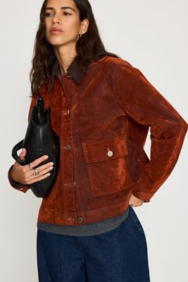 ALIGNE Bark Samt-Flock-Jacke