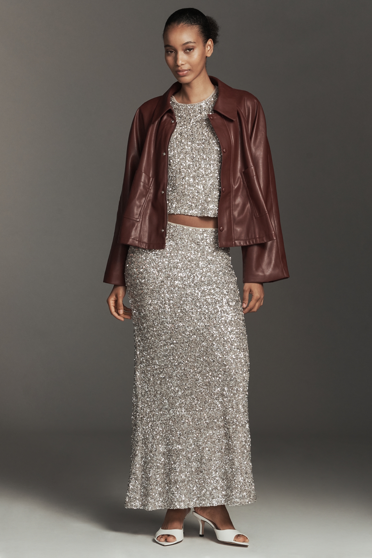 MABLE Swingy Faux-Leather Jacket