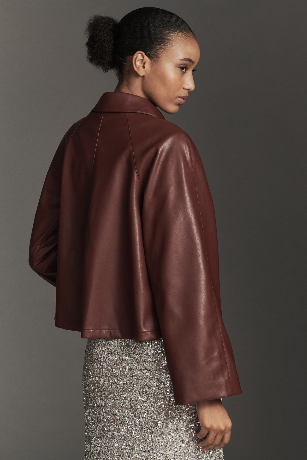 MABLE Swingy Faux-Leather Jacket
