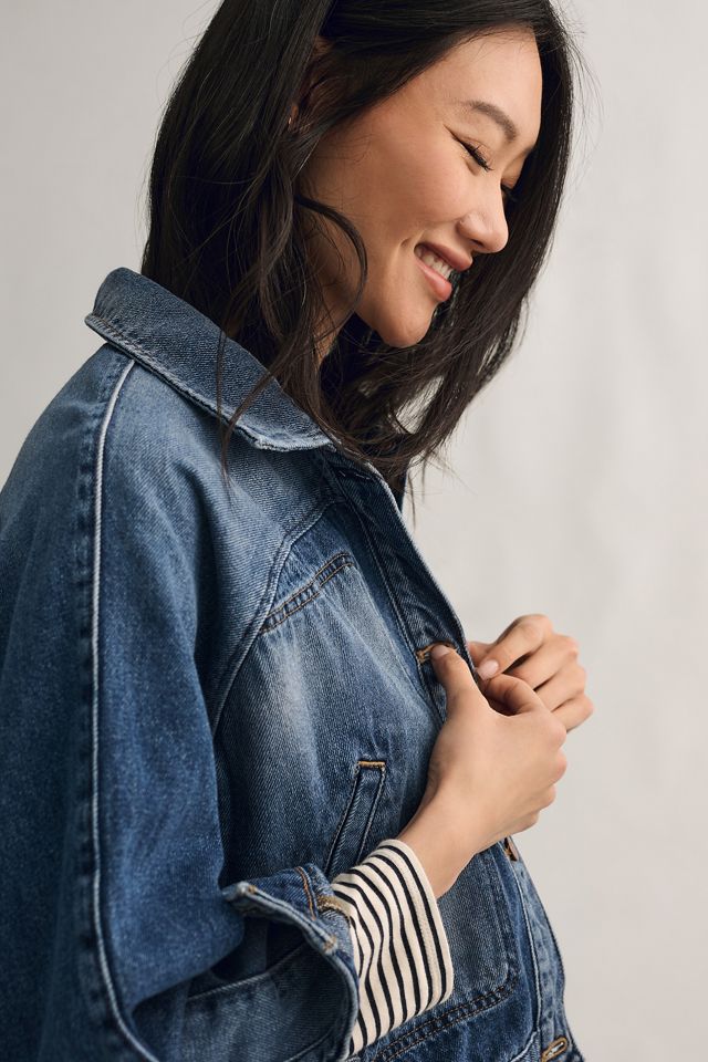Pilcro Dolman Crop Denim Trucker Jacket | Anthropologie
