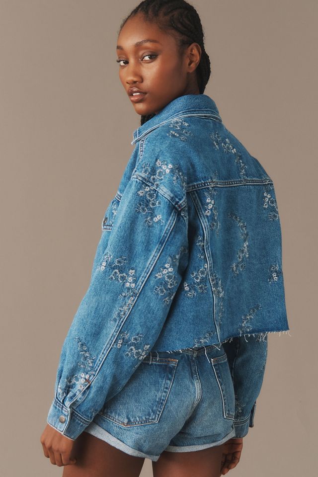 Pilcro Embroidered Utility Denim Jacket #1