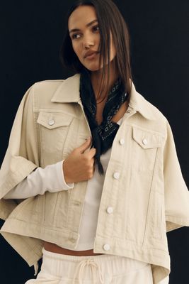 Weston Regenerative Cotton Denim Cape Jacket by Pilcro