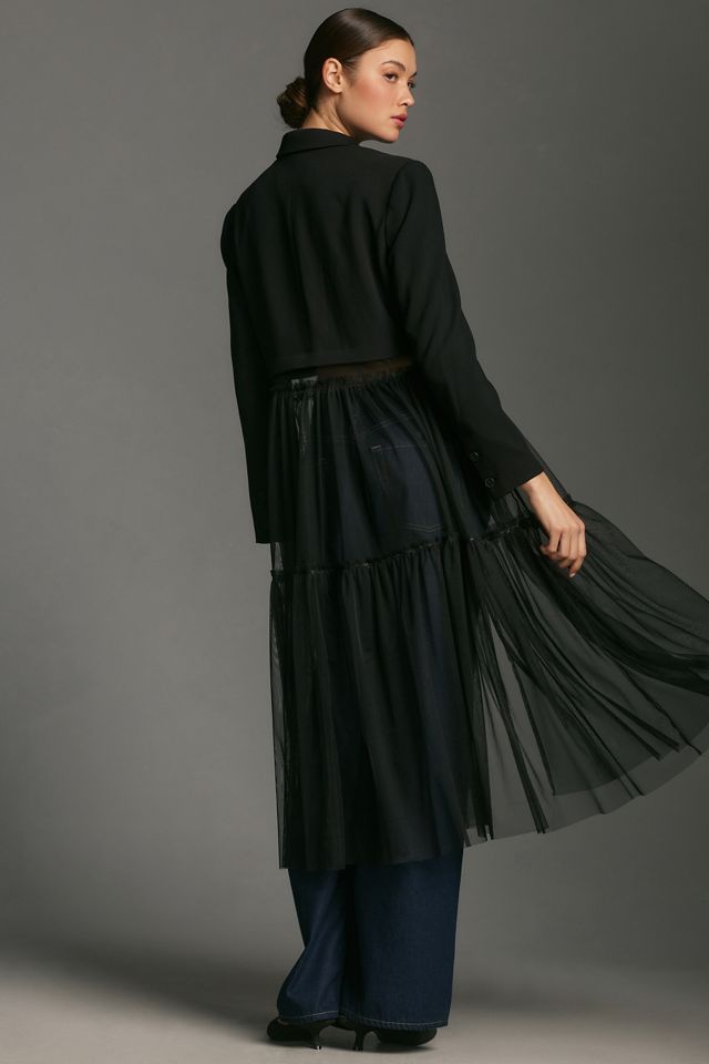 By Anthropologie Tulle Duster Blazer #1