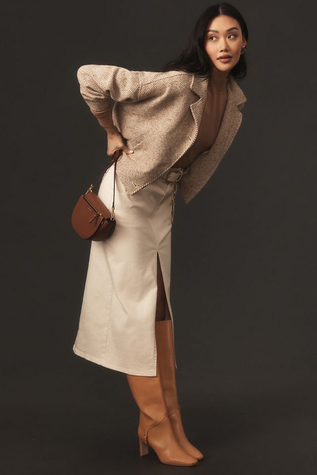 Pilcro Herringbone Cocoon Shacket | Anthropologie