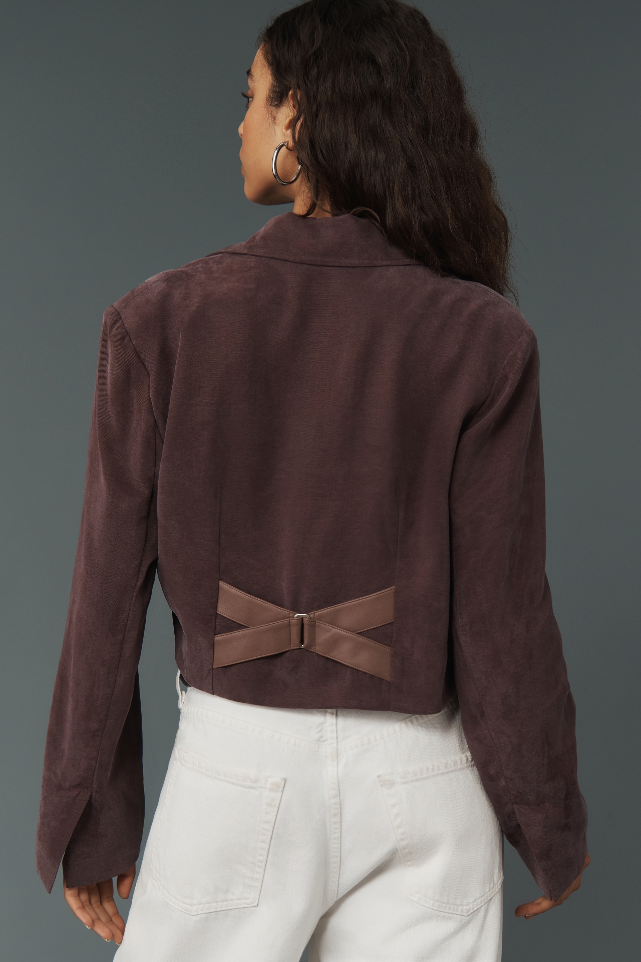 By Anthropologie Shrunken Belted Jacket