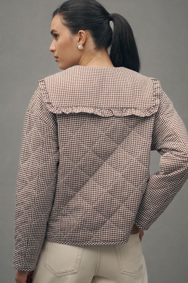 The Hazel Quilted Gingham Jacket by Maeve #1