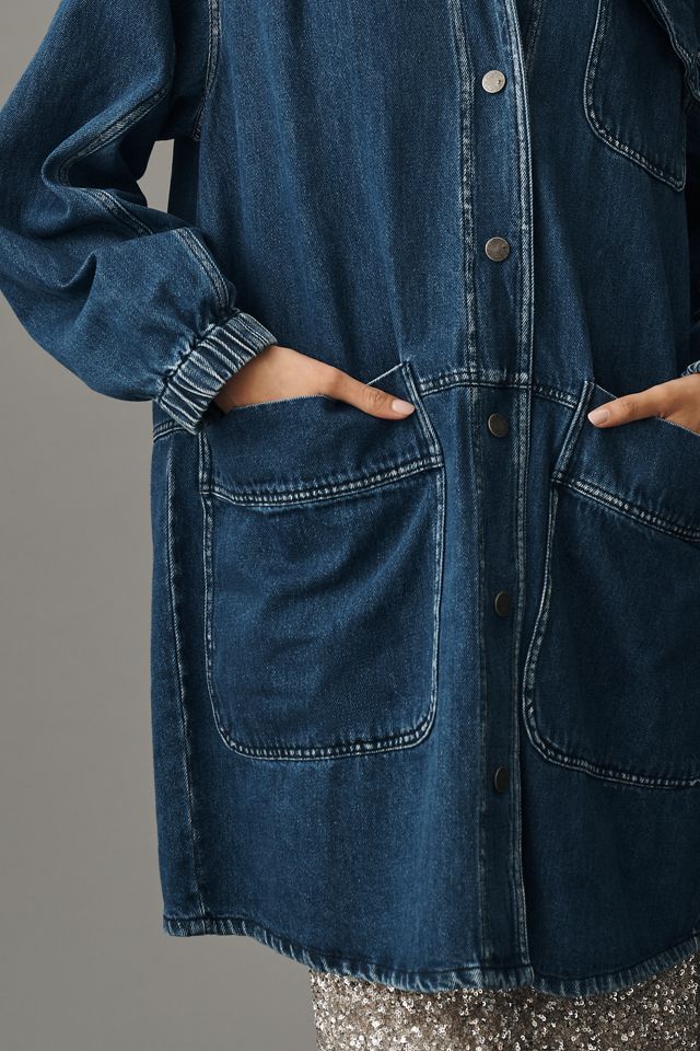 Pilcro Utility Denim Long Chore Jacket #3
