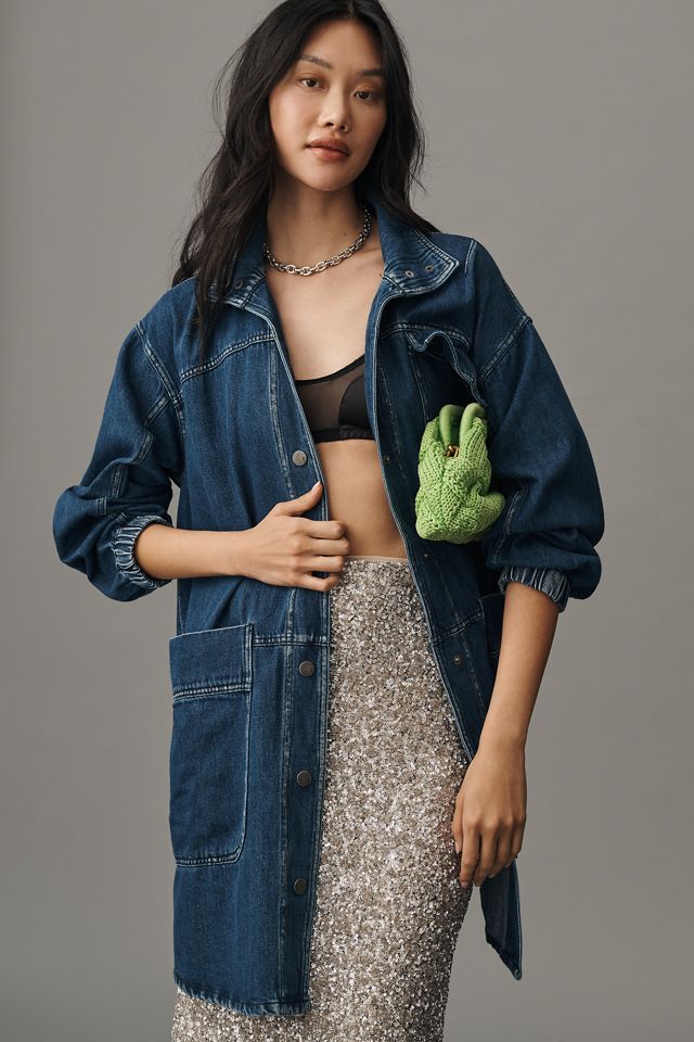 Pilcro Utility Denim Long Chore Jacket #1