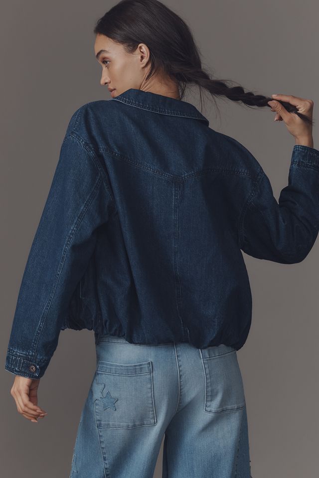 Pilcro Bubble Hem Trucker Jacket #1