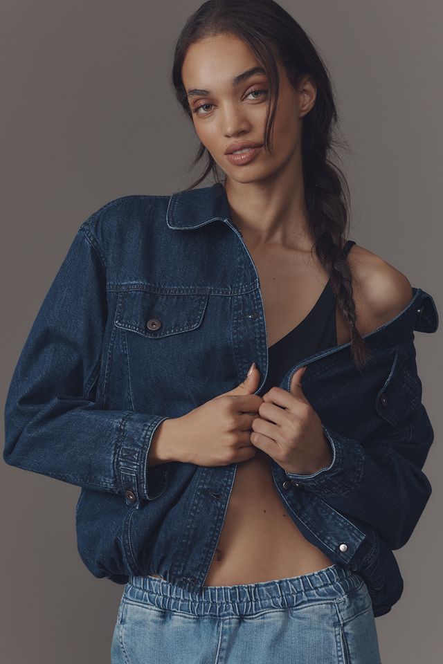 Pilcro Bubble Hem Trucker Jacket #3