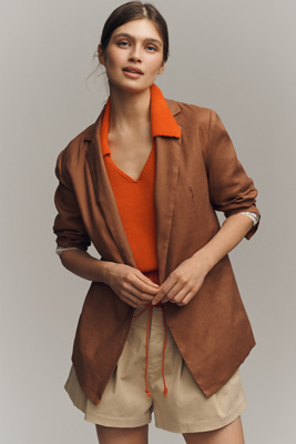 The Tessie Blazer by Maeve: Linen Edition