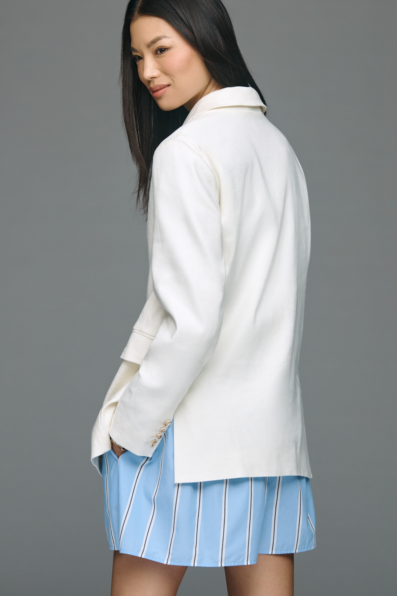 The Tessie Blazer by Maeve: Linen Edition