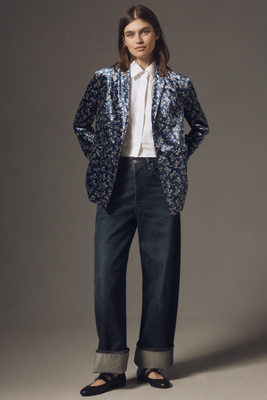 The Tessie Blazer by Maeve: Velvet Edition Jacket