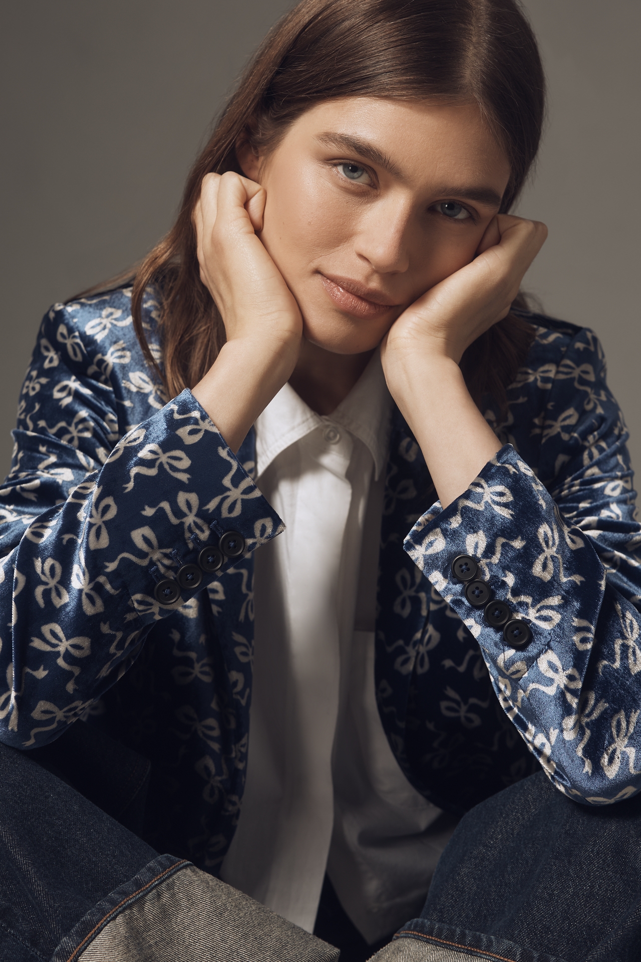 The Tessie Blazer by Maeve: Velvet Edition