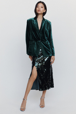 @loverlygrey x Anthropologie Tessie Velvet Jacket by Anthropologie