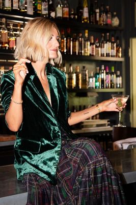 @loverlygrey x Anthropologie Tessie Velvet Jacket