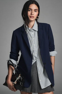 Maeve The Tessie Blazer By  Jacket In Blue