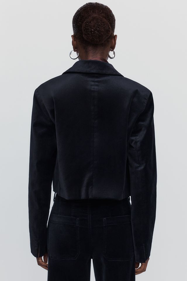 Maeve Cropped Tuxedo Blazer #1